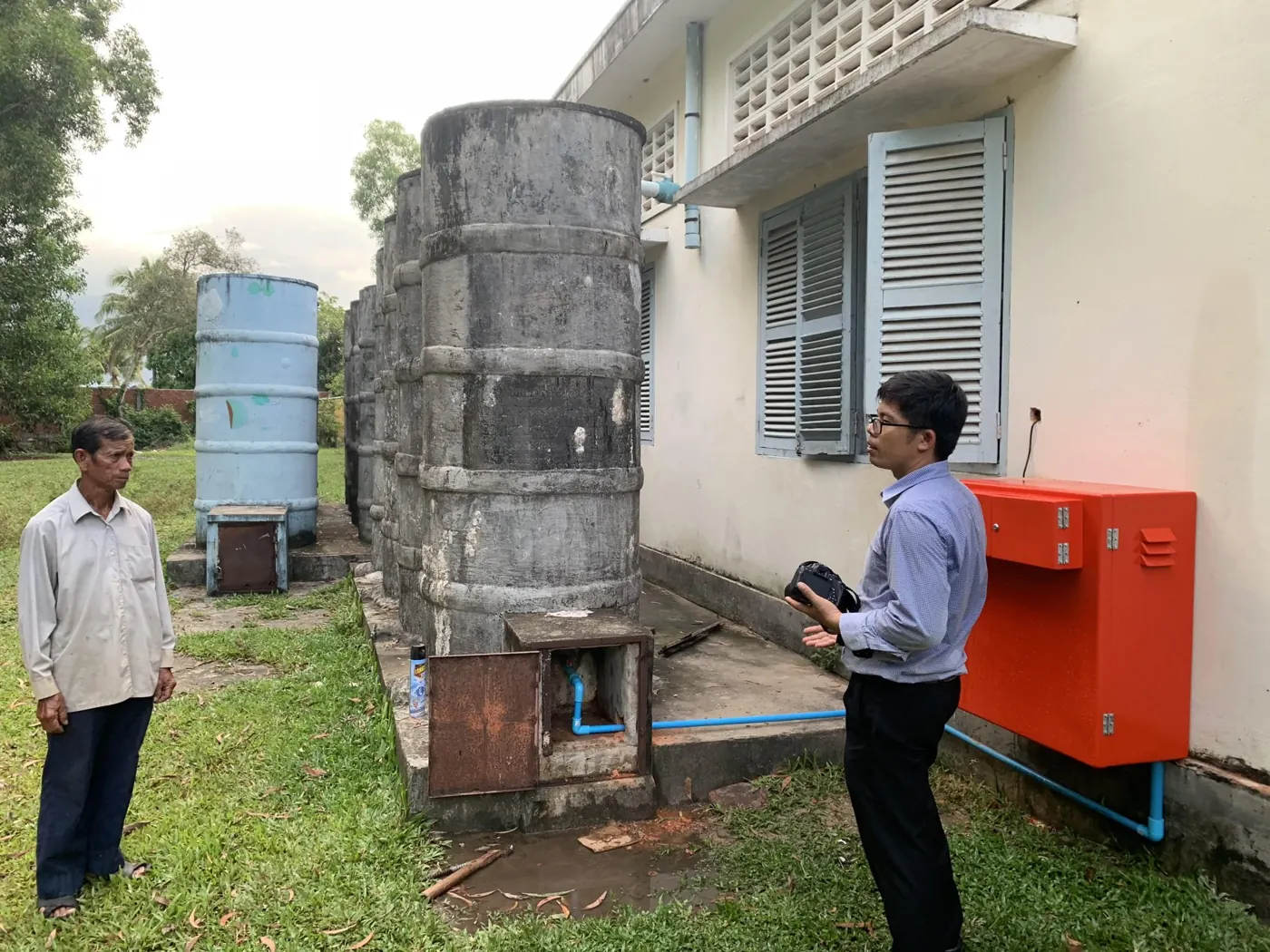 Training school staff to operate the system