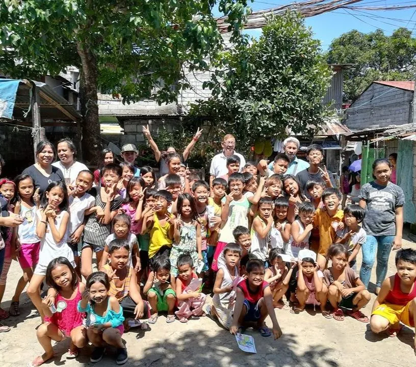 Children at a partner community in the Philippines