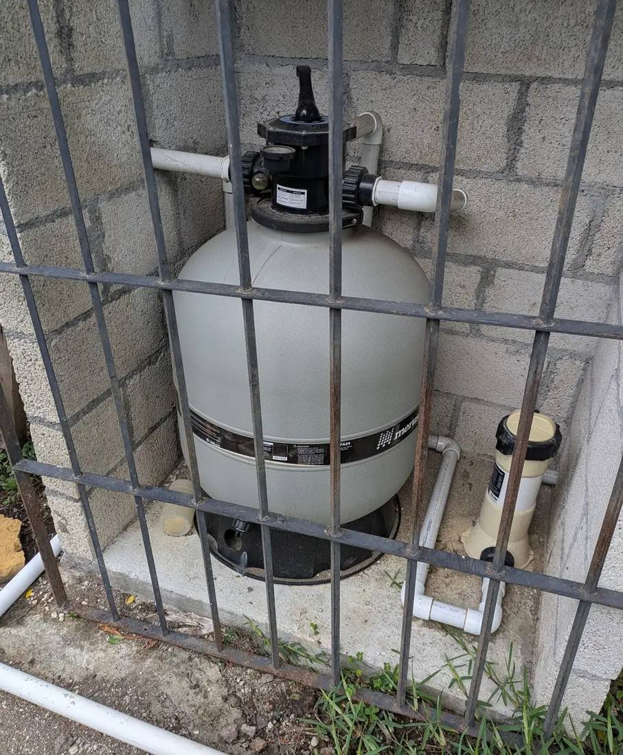 A pressure filter tank in Cerro de Oro
