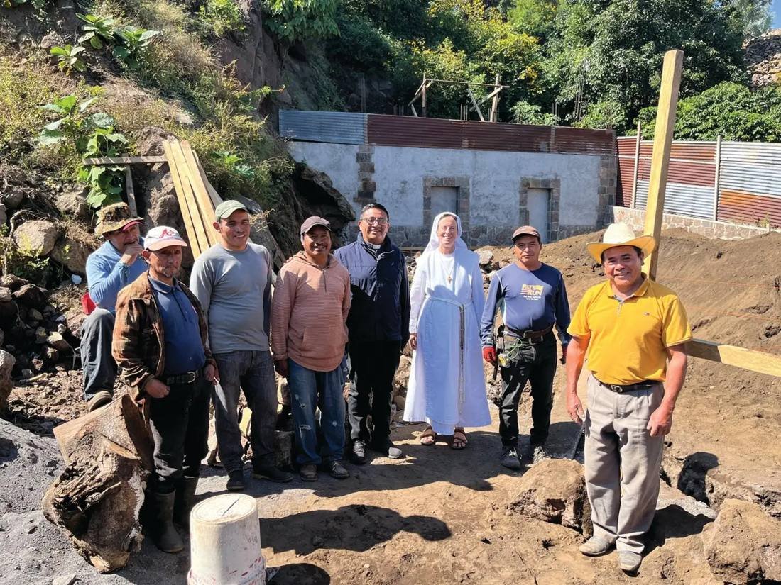 Volunteers at the hospice site